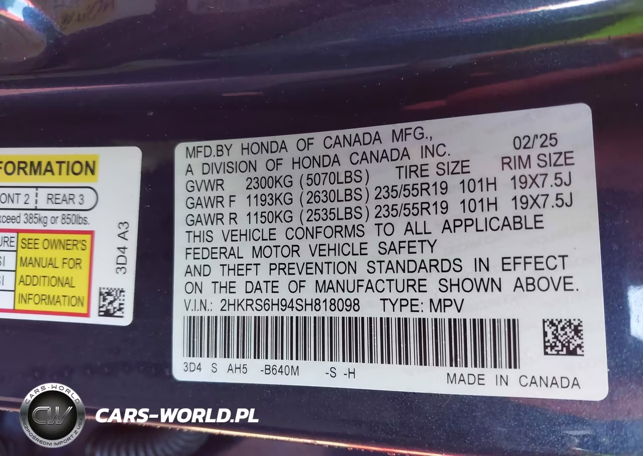 2025 Honda Cr-V Hybrid Sport Touring VIN:2HKRS6H94SH818098 - 9