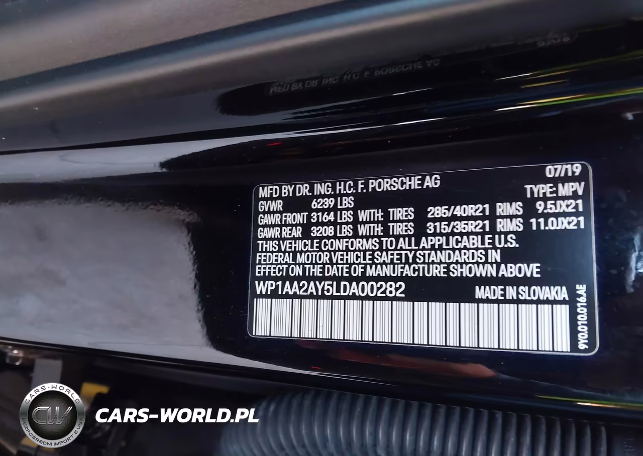 2020 Porsche Cayenne VIN:WP1AA2AY5LDA00282 - 9