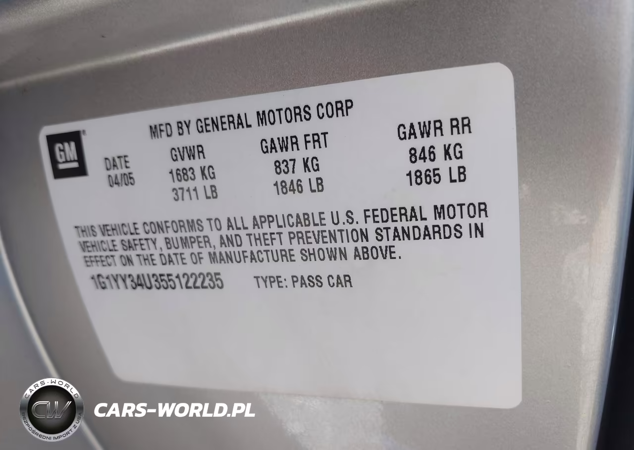 2005 Chevrolet Corvette VIN:1G1YY34U355122235 - 9