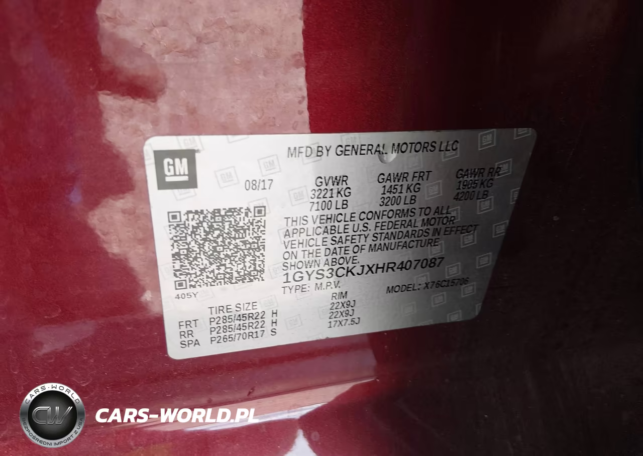 2017 Cadillac Escalade Premium Luxury VIN:1GYS3CKJXHR407087 - 9