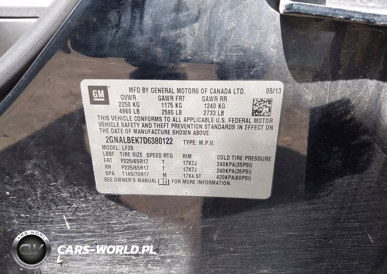 2013 Chevrolet Equinox Ls VIN:2GNALBEK7D6380122 - 9