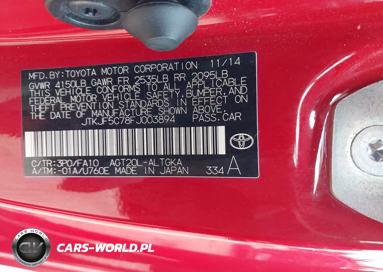 2015 Scion Tc VIN:JTKJF5C78FJ003894 - 9