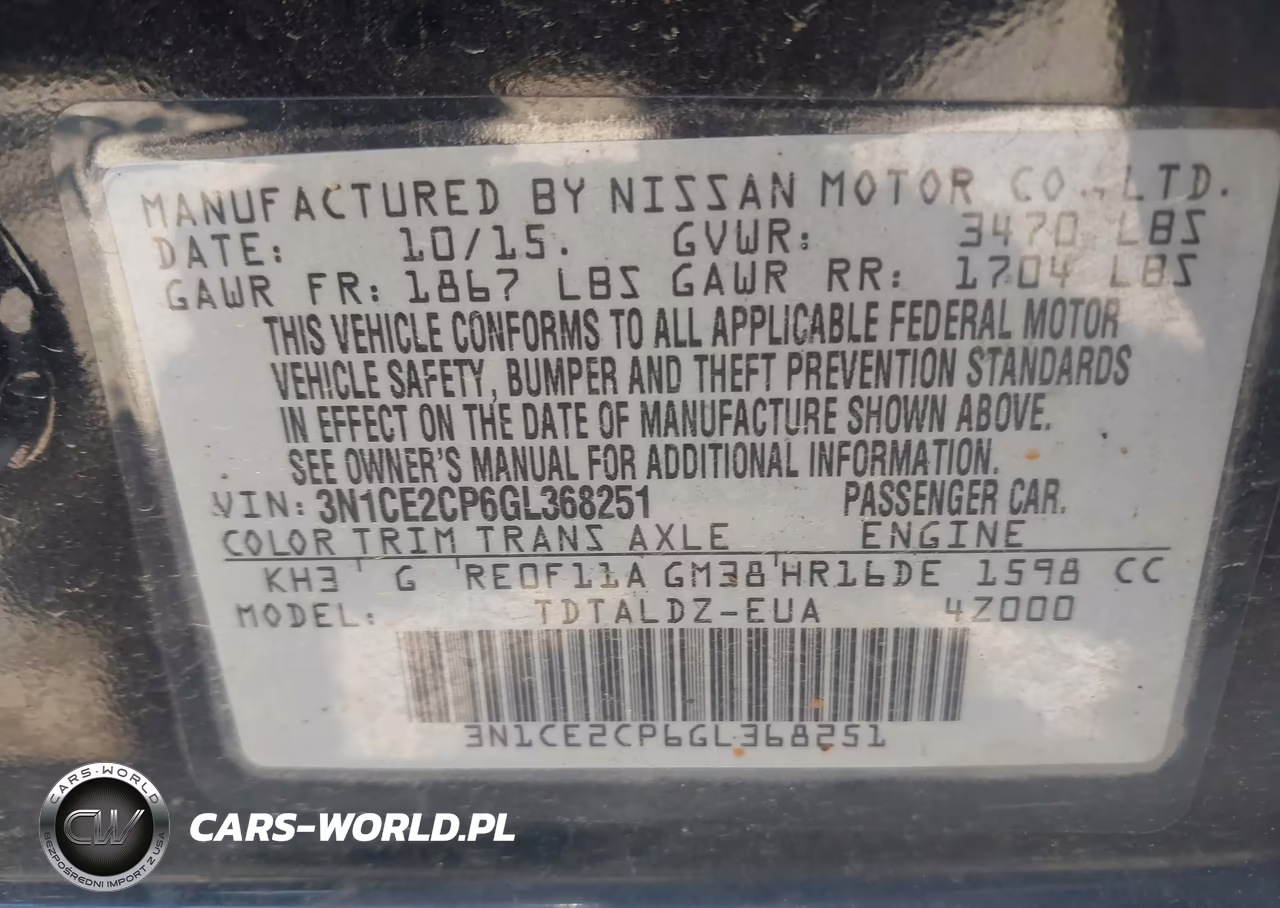 2016 Nissan Versa Note Sv VIN:3N1CE2CP6GL368251 - 9
