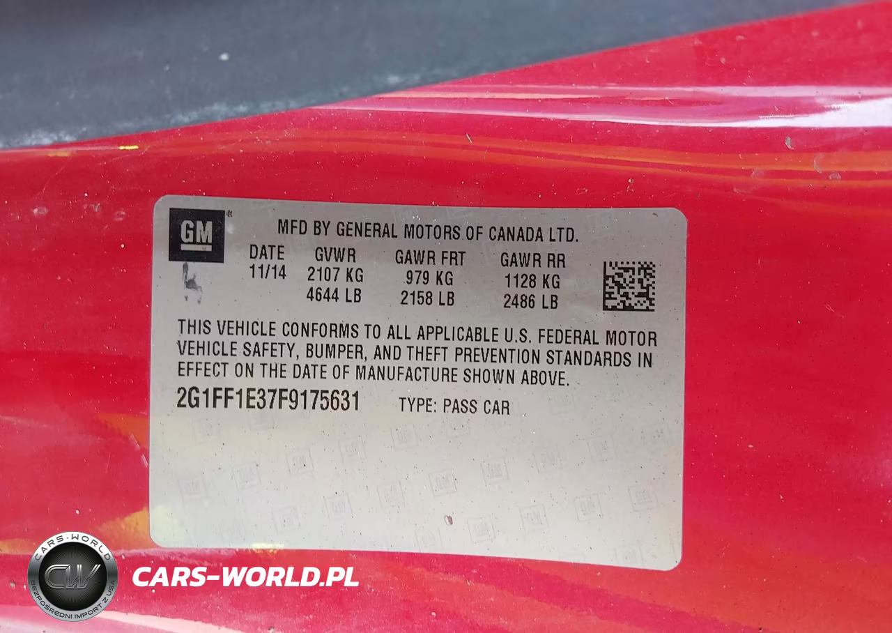 2015 Chevrolet Camaro 2Lt VIN:2G1FF1E37F9175631 - 9