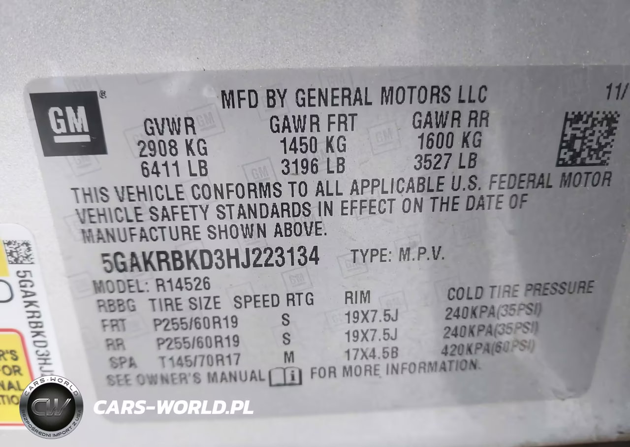 2017 Buick Enclave Leather VIN:5GAKRBKD3HJ223134 - 9