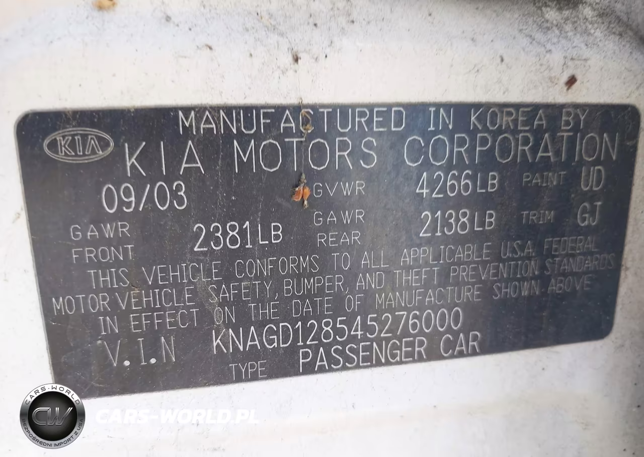 2004 Kia Optima Ex V6-Lx V6 VIN:KNAGD128545276000 - 9