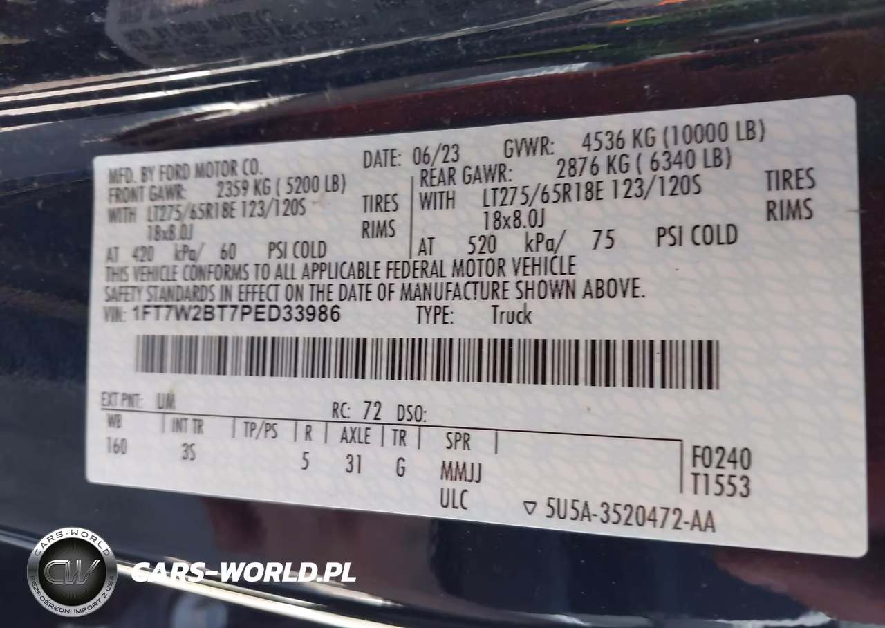 2023 Ford F-250 Xlt VIN:1FT7W2BT7PED33986 - 9