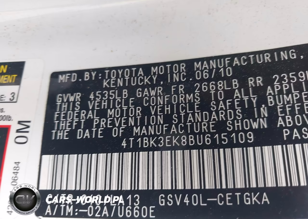 2011 Toyota Camry Xle V6 VIN:4T1BK3EK8BU615109 - 9
