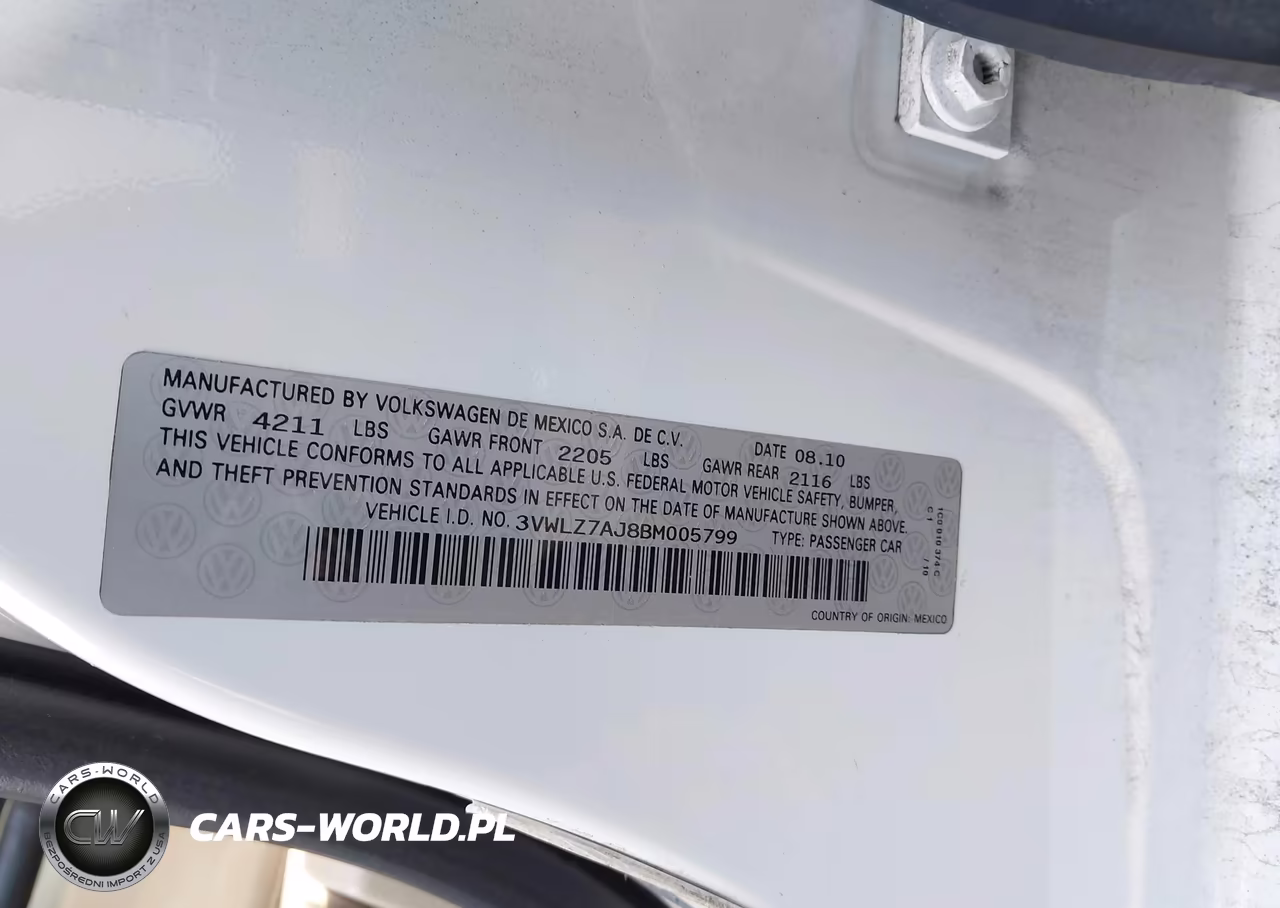 2011 Volkswagen Jetta 2.5L Sel VIN:3VWLZ7AJ8BM005799 - 9