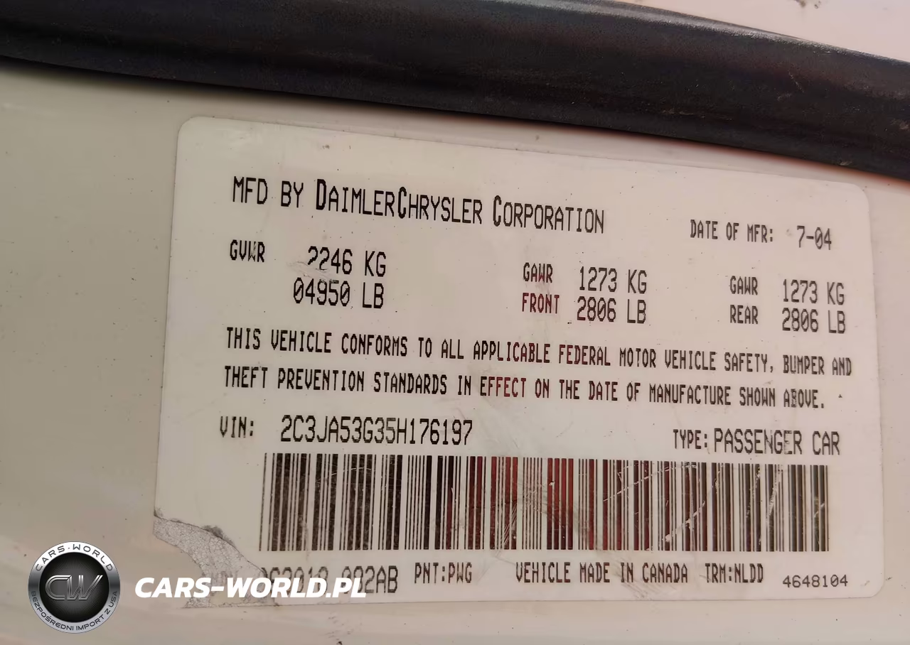 2005 Chrysler 300 Touring VIN:2C3JA53G35H176197 - 9