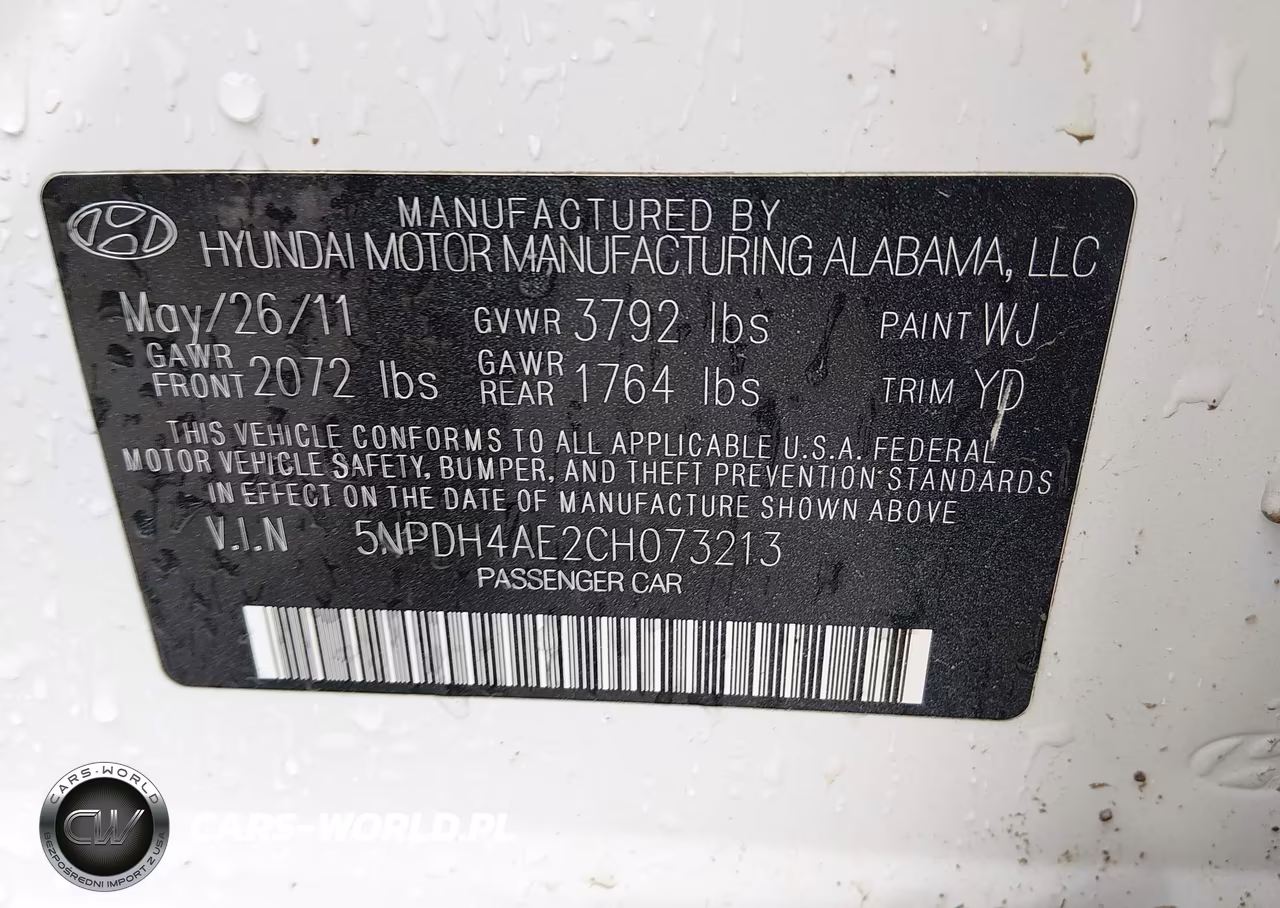2012 Hyundai Elantra Gls VIN:5NPDH4AE2CH073213 - 9