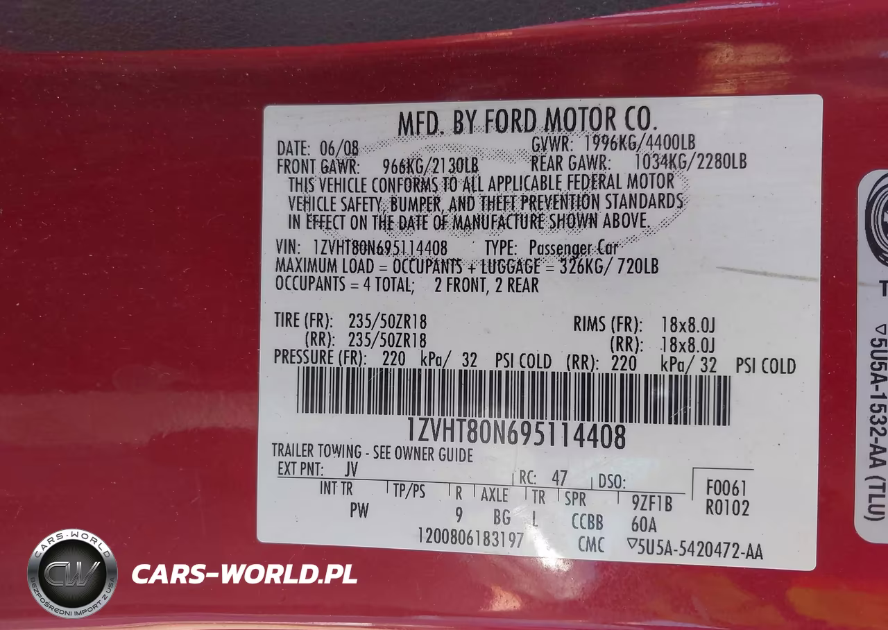2009 Ford Mustang V6-V6 Premium VIN:1ZVHT80N695114408 - 9