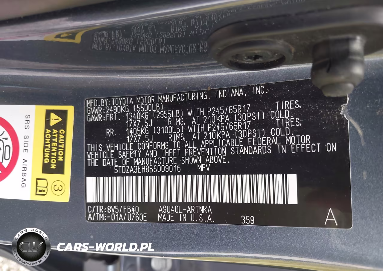 2011 Toyota Highlander VIN:5TDZA3EH8BS009016 - 9