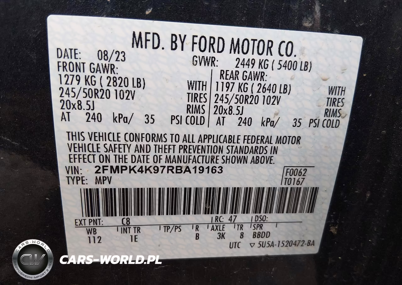 2024 Ford Edge Titanium VIN:2FMPK4K97RBA19163 - 9