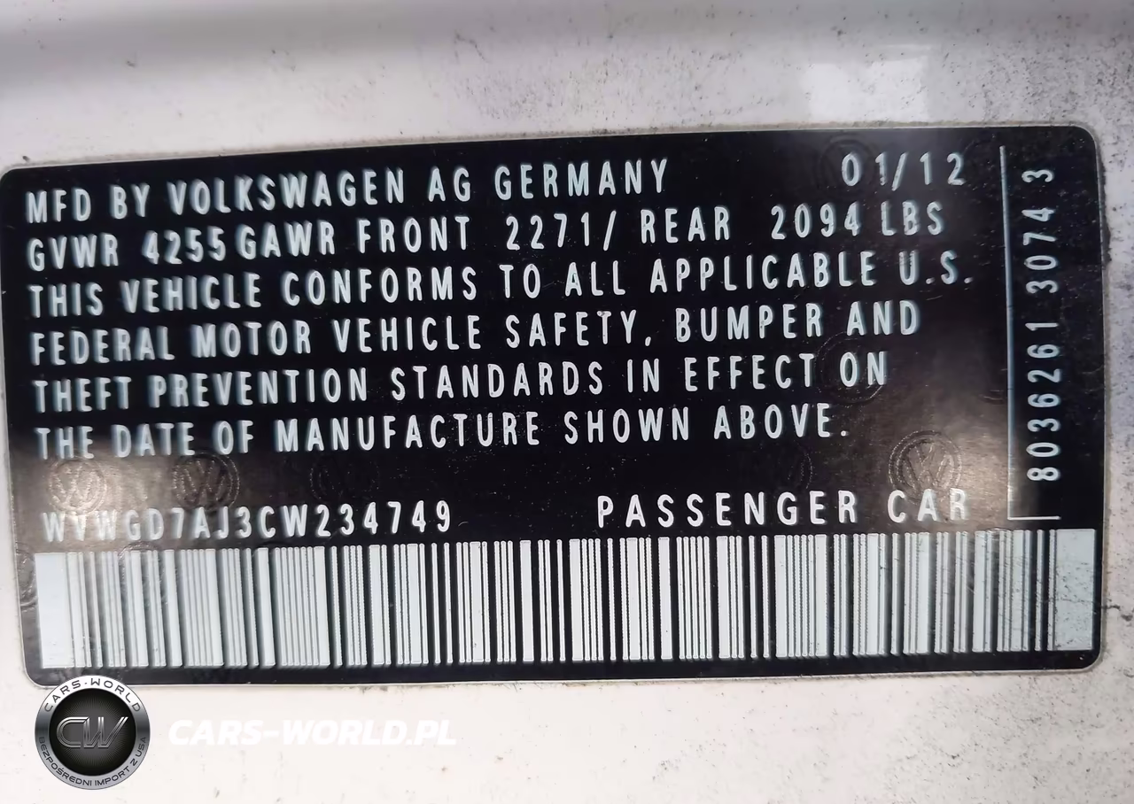 2012 Volkswagen Gti 4-Door Autobahn VIN:WVWGD7AJ3CW234749 - 9