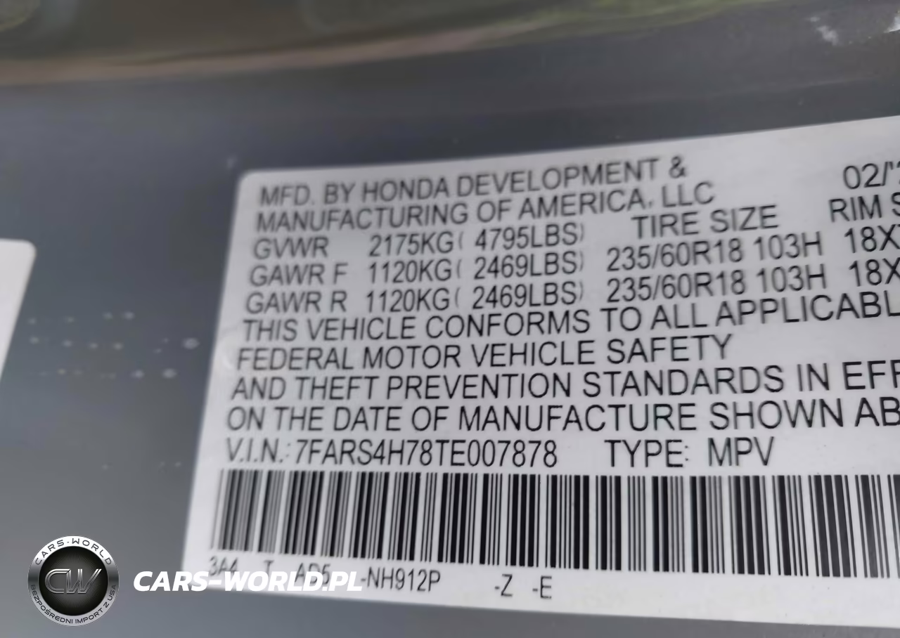 2026 Honda Cr-V Ex-L Awd VIN:7FARS4H78TE007878 - 9