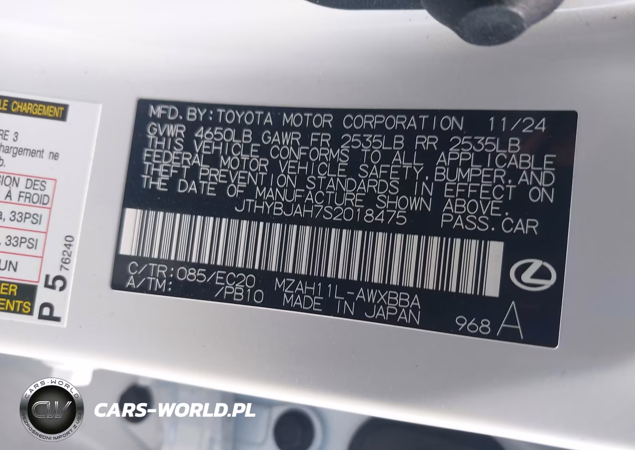 2025 Lexus Ux 300H Premium VIN:JTHYBJAH7S2018475 - 9