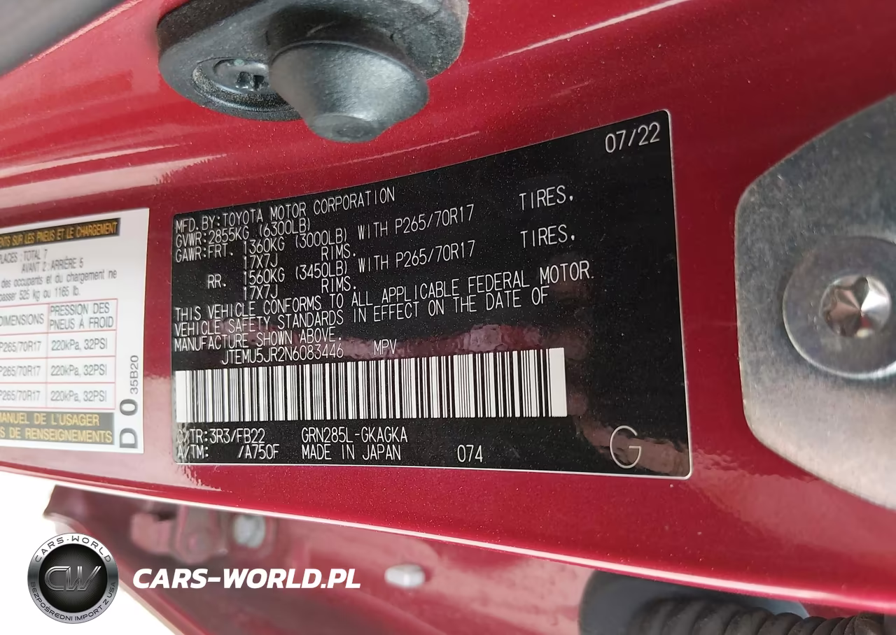 2022 Toyota 4Runner Sr5 VIN:JTEMU5JR2N6083446 - 9