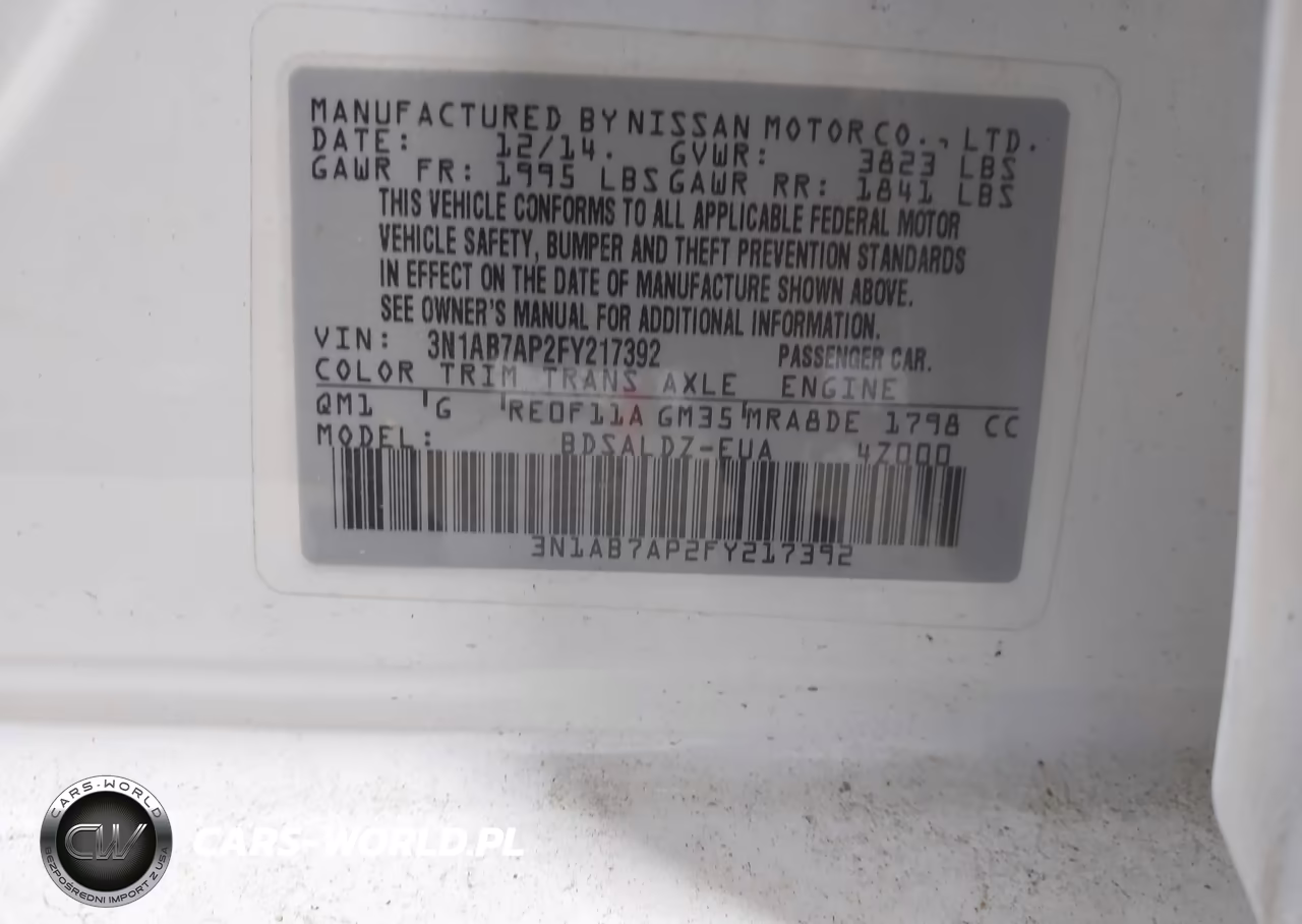 2015 Nissan Sentra Fe+ S-S-Sl-Sr-Sv VIN:3N1AB7AP2FY217392 - 9