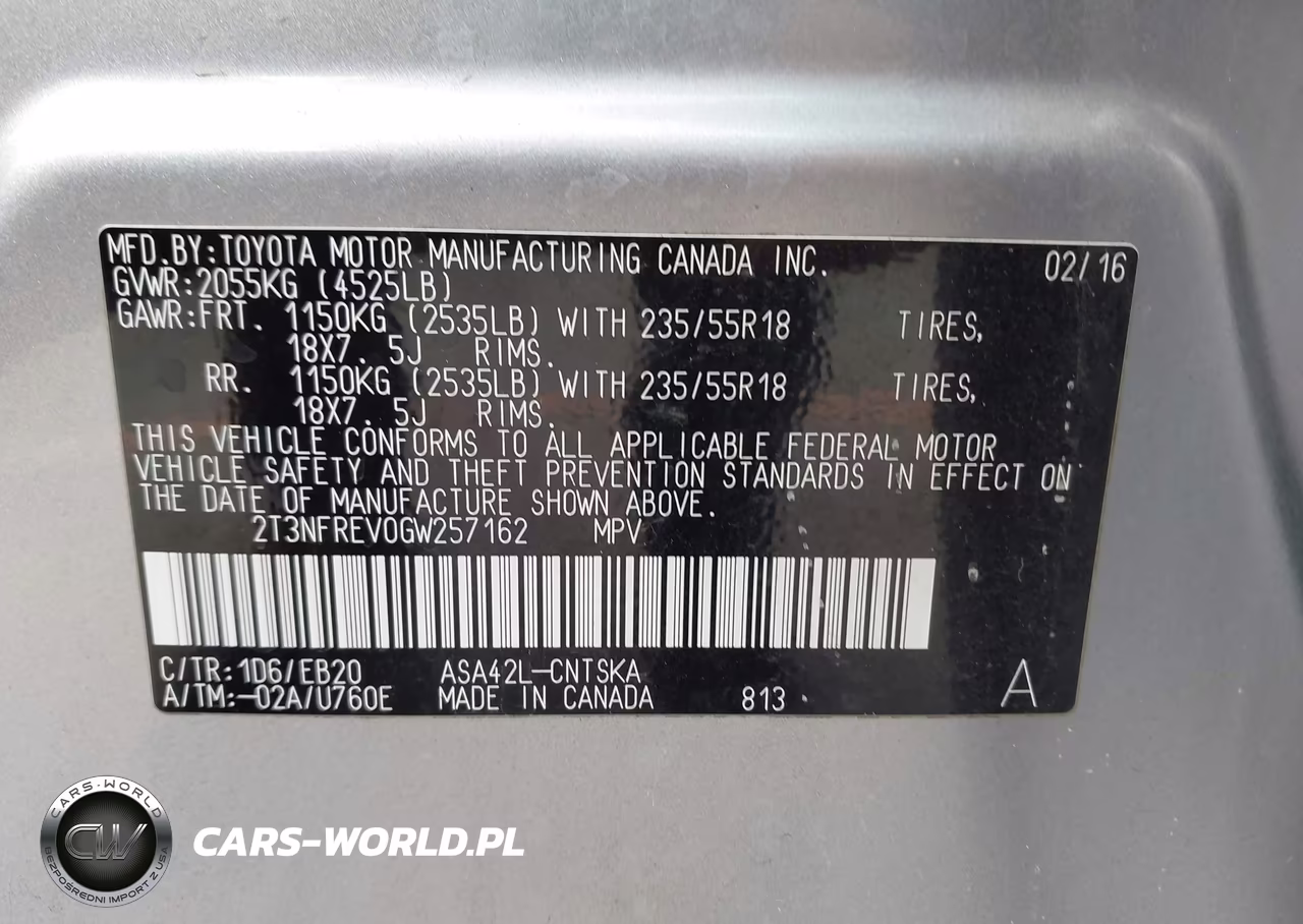 2016 Toyota Rav4 Se VIN:2T3NFREV0GW257162 - 9