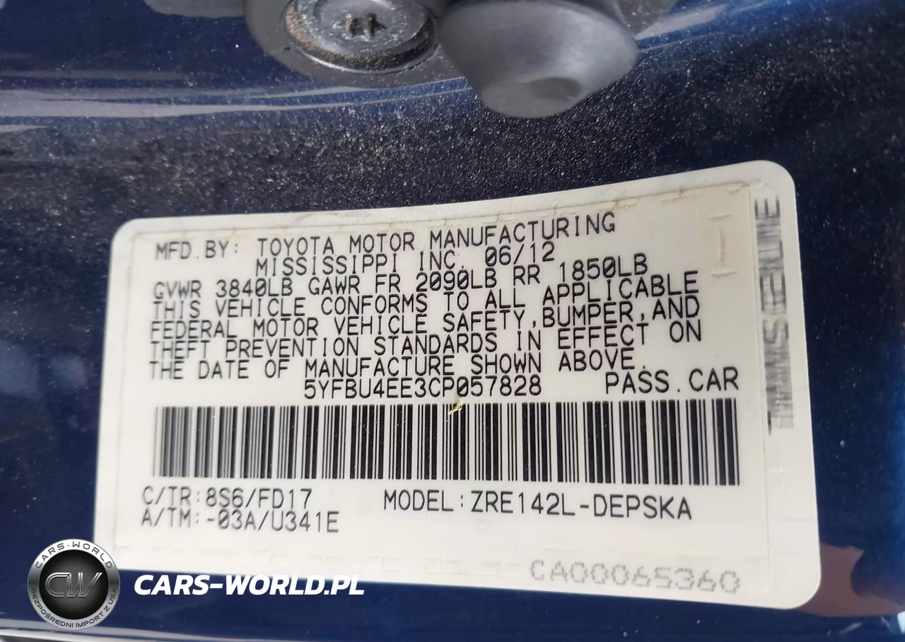 2012 Toyota Corolla S VIN:5YFBU4EE3CP057828 - 9