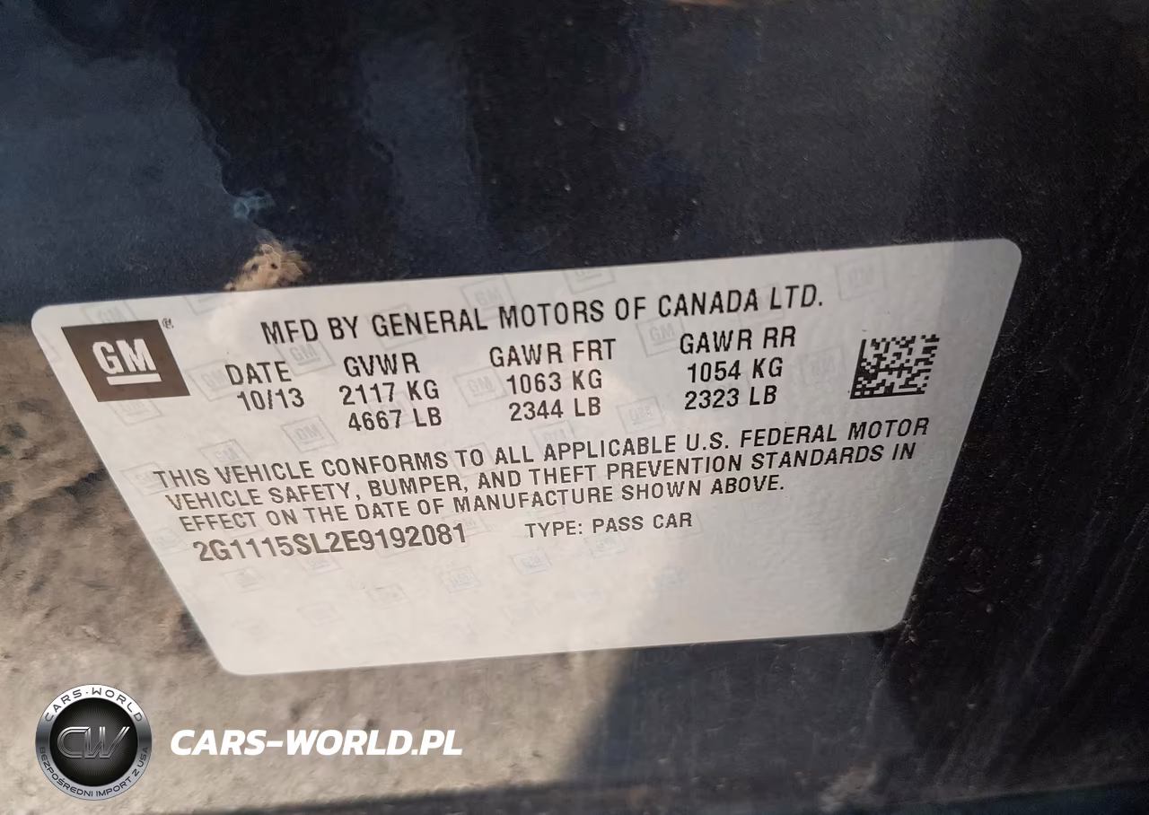 2014 Chevrolet Impala 1Lt VIN:2G1115SL2E9192081 - 9