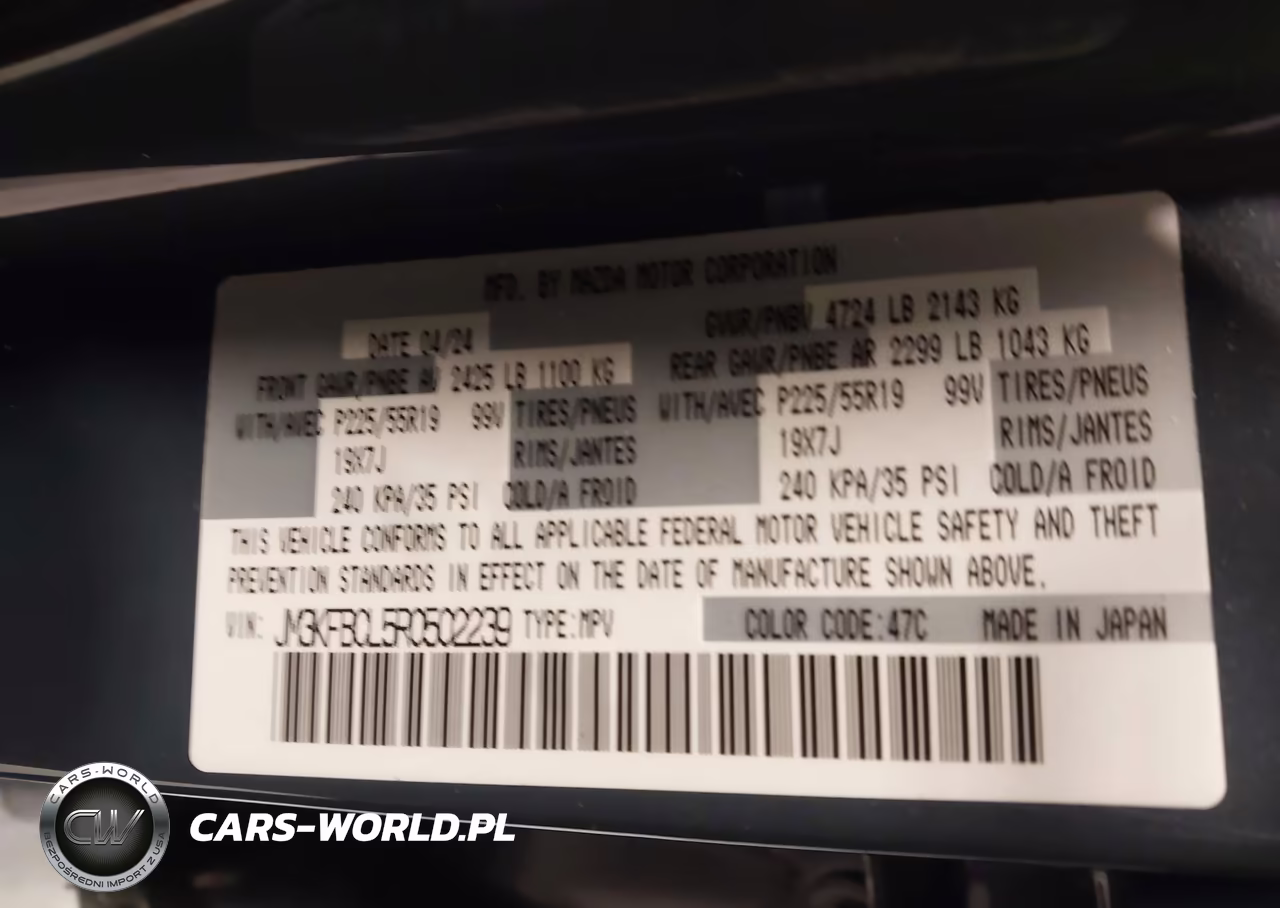 2024 Mazda Cx-5 2.5 S Carbon Edition VIN:JM3KFBCL5R0502239 - 9