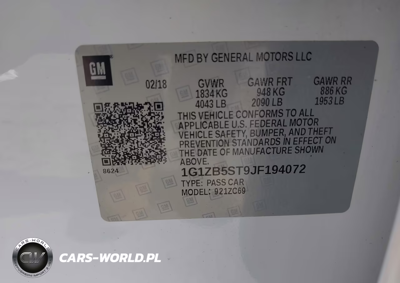 2018 Chevrolet Malibu 1Ls VIN:1G1ZB5ST9JF194072 - 9