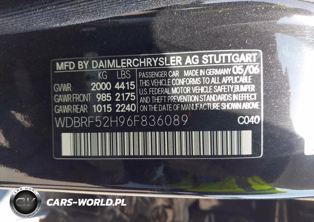 2006 Mercedes-Benz C 230 Sport VIN:WDBRF52H96F836089 - 9
