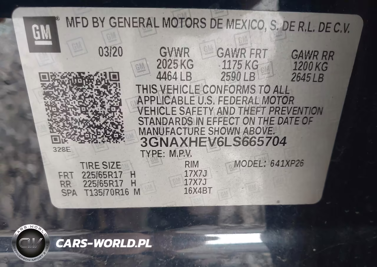 2020 Chevrolet Equinox Fwd Ls VIN:3GNAXHEV6LS665704 - 9