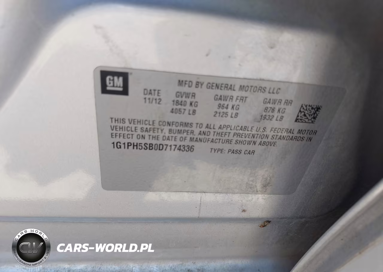 2013 Chevrolet Cruze Eco Auto VIN:1G1PH5SB0D7174336 - 9