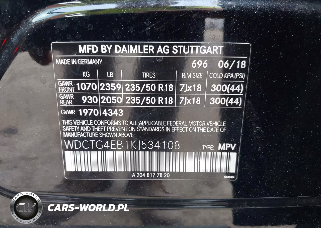 2019 Mercedes-Benz Gla 250 VIN:WDCTG4EB1KJ534108 - 9