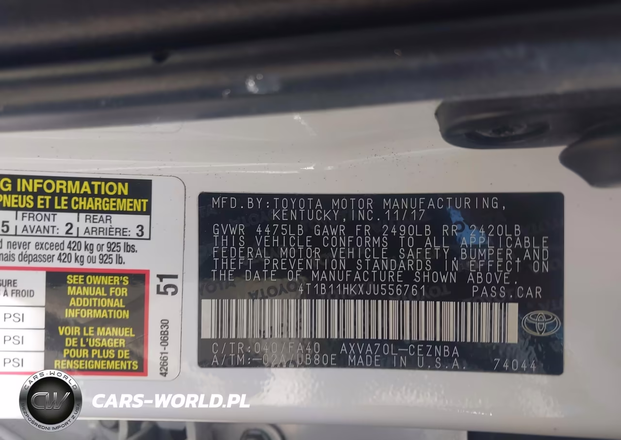 2018 Toyota Camry Le VIN:4T1B11HKXJU556761 - 9