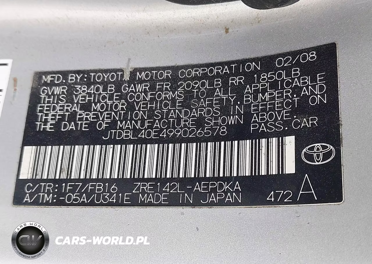 2009 Toyota Corolla Le VIN:JTDBL40E499026578 - 9