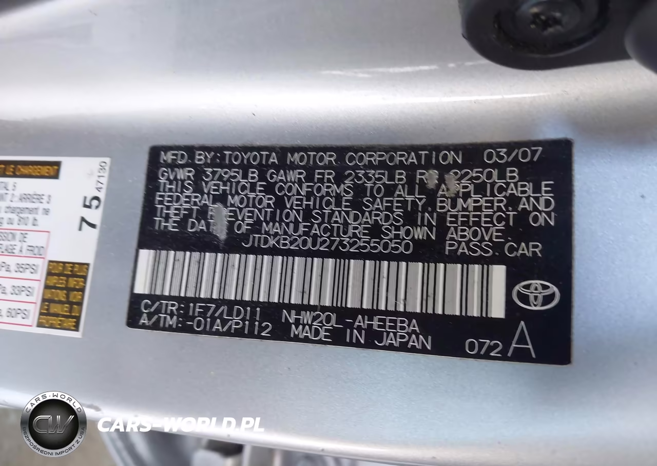 2007 Toyota Prius VIN:JTDKB20U273255050 - 9