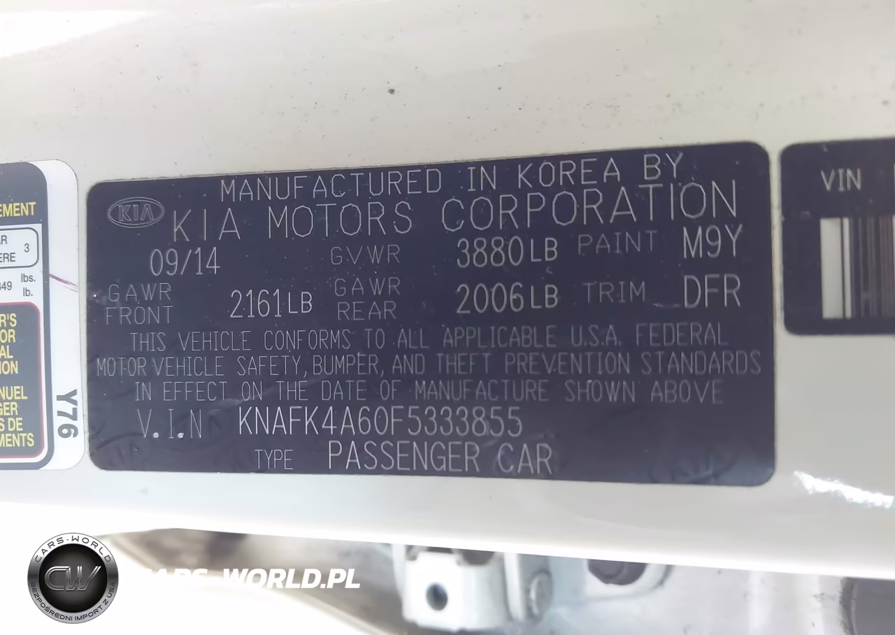 2015 Kia Forte Lx VIN:KNAFK4A60F5333855 - 9