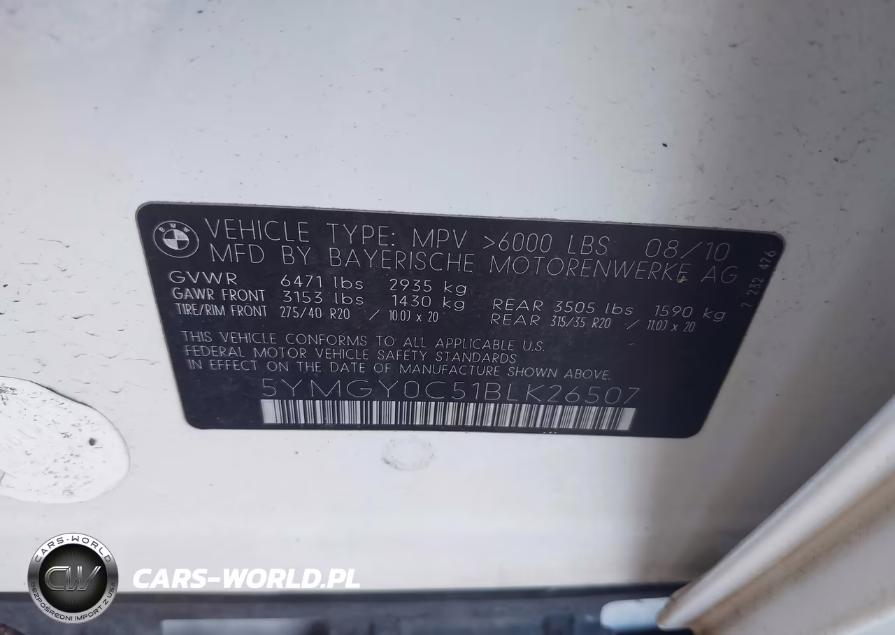 2011 BMW X5 M VIN:5YMGY0C51BLK26507 - 9