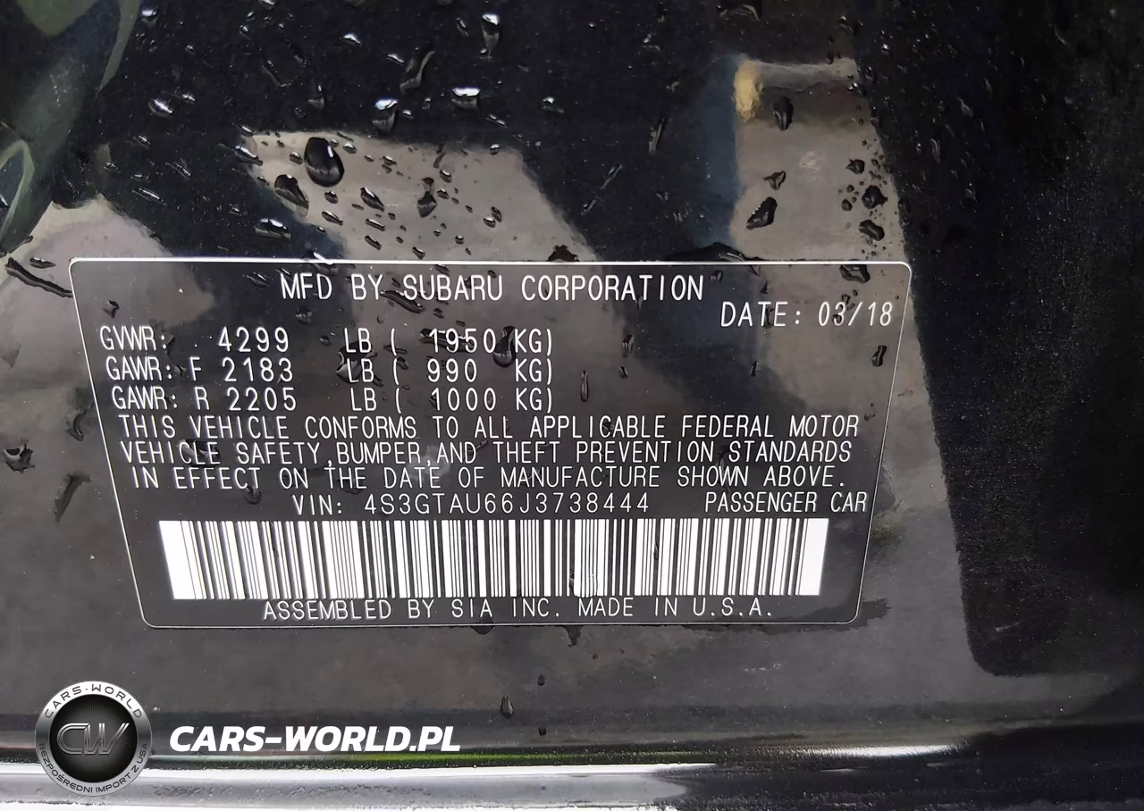 2018 Subaru Impreza 2.0I Limited VIN:4S3GTAU66J3738444 - 9
