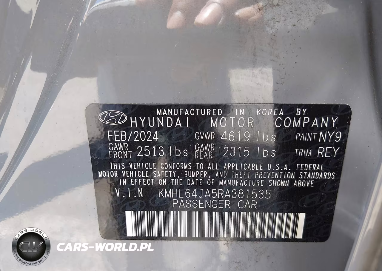 2024 Hyundai Sonata Sel VIN:KMHL64JA5RA381535 - 9