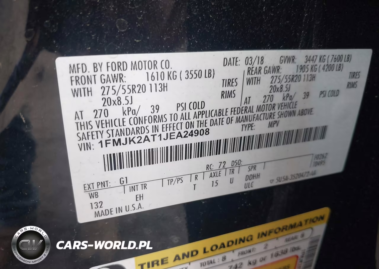 2018 Ford Expedition Max Limited VIN:1FMJK2AT1JEA24908 - 9
