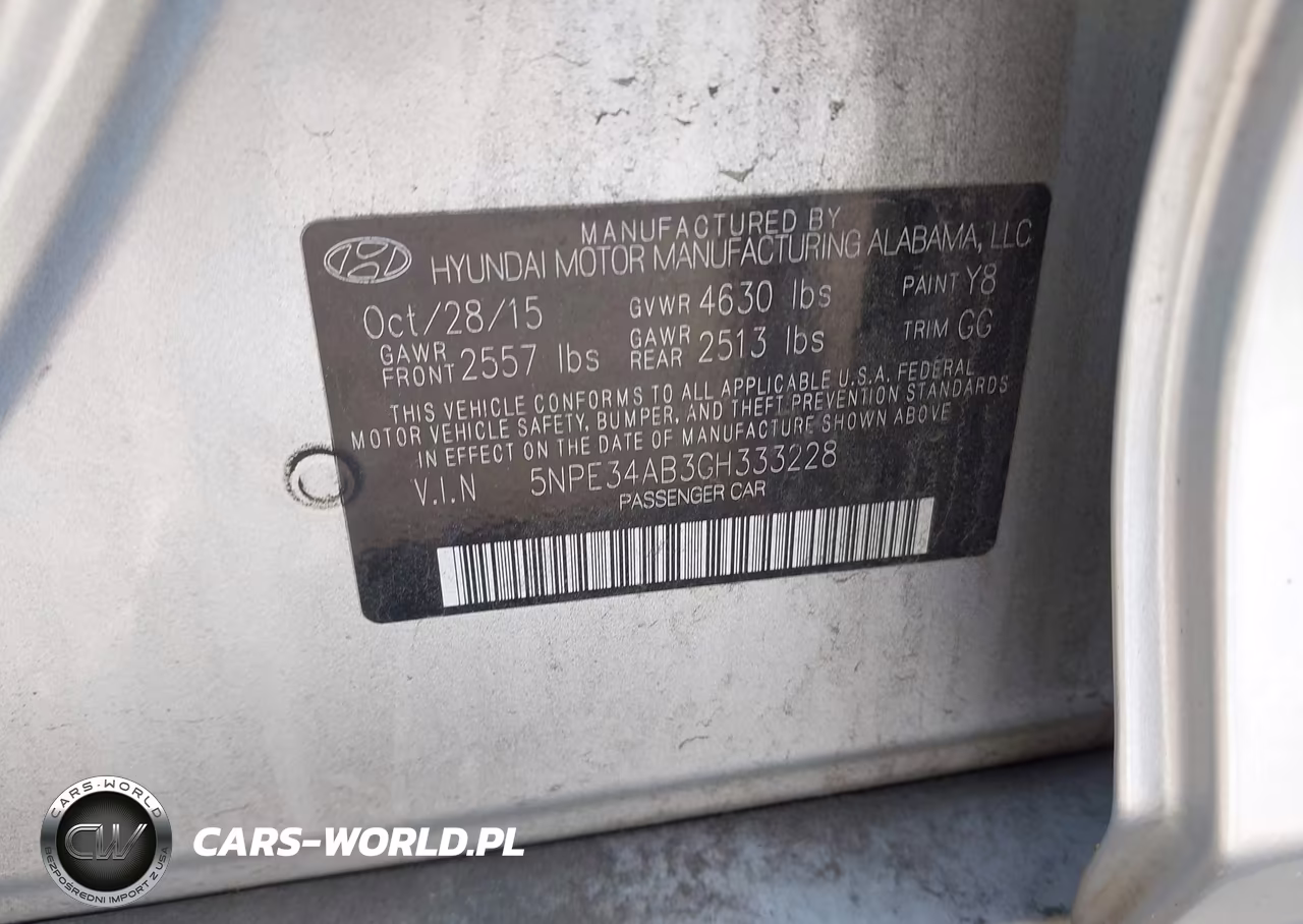 2016 Hyundai Sonata Sport 2.0T VIN:5NPE34AB3GH333228 - 9