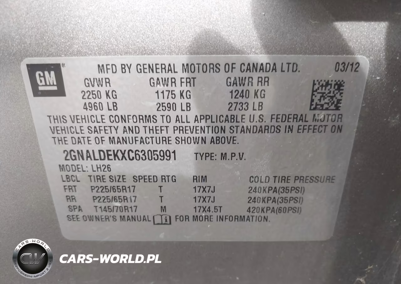 2012 Chevrolet Equinox 1Lt VIN:2GNALDEKXC6305991 - 9