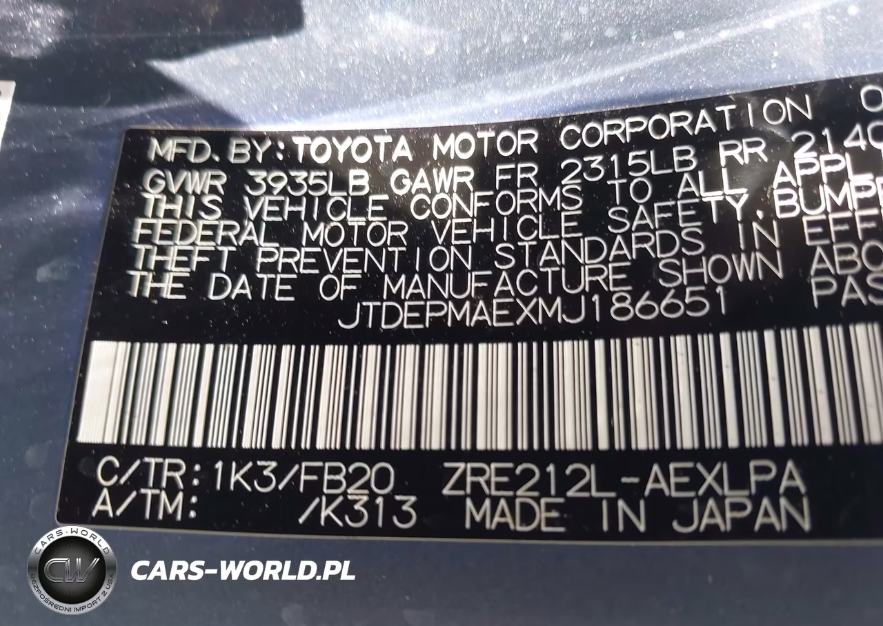 2021 Toyota Corolla Le VIN:JTDEPMAEXMJ186651 - 9