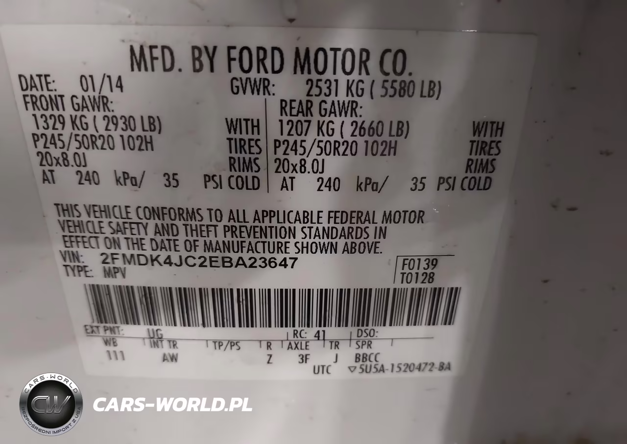 2014 Ford Edge Sel VIN:2FMDK4JC2EBA23647 - 9