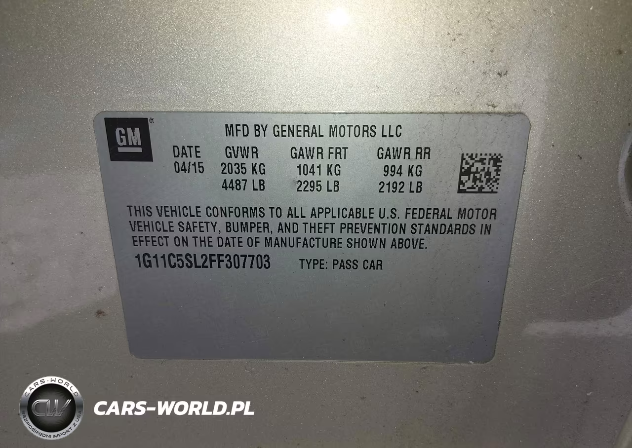 2015 Chevrolet Malibu 1Lt VIN:1G11C5SL2FF307703 - 9