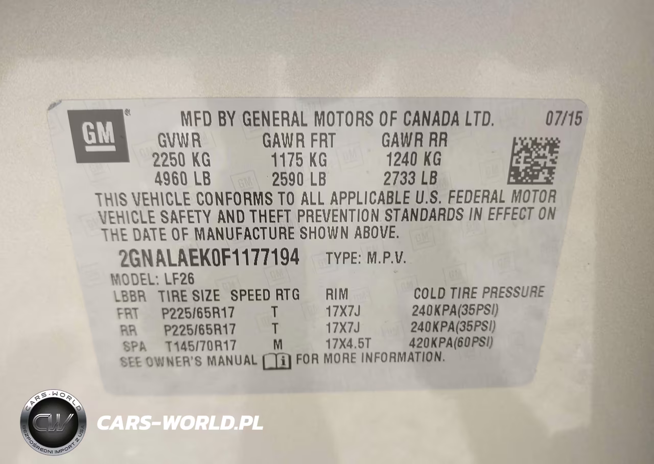 2015 Chevrolet Equinox Ls VIN:2GNALAEK0F1177194 - 9