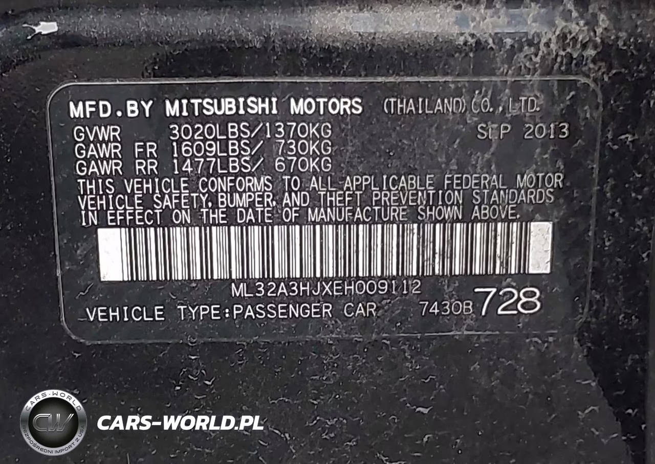 2014 Mitsubishi Mirage De VIN:ML32A3HJXEH009112 - 9