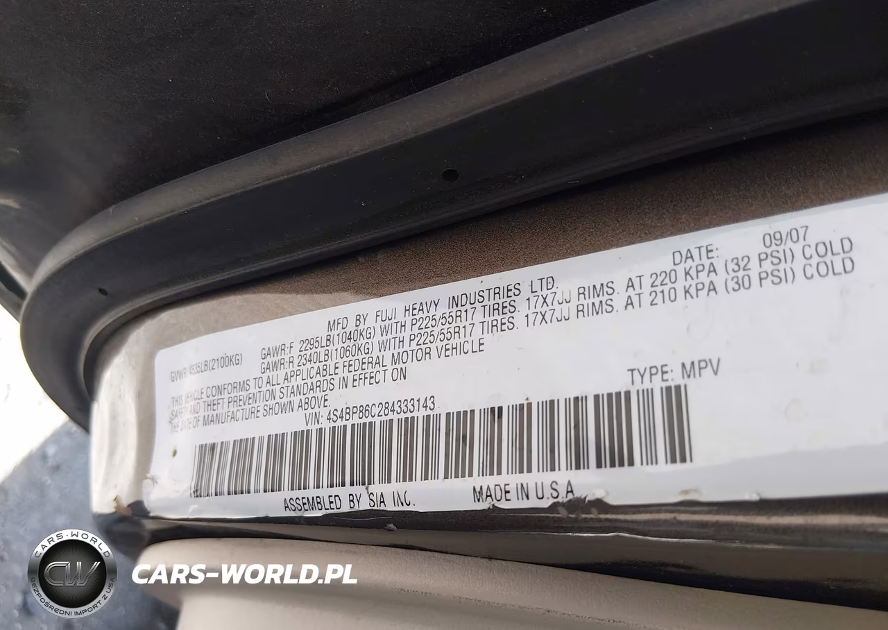 2008 Subaru Outback (Natl) 3.0R Ll Bean-3.0R Ll Bean W-Nav VIN:4S4BP86C284333143 - 9