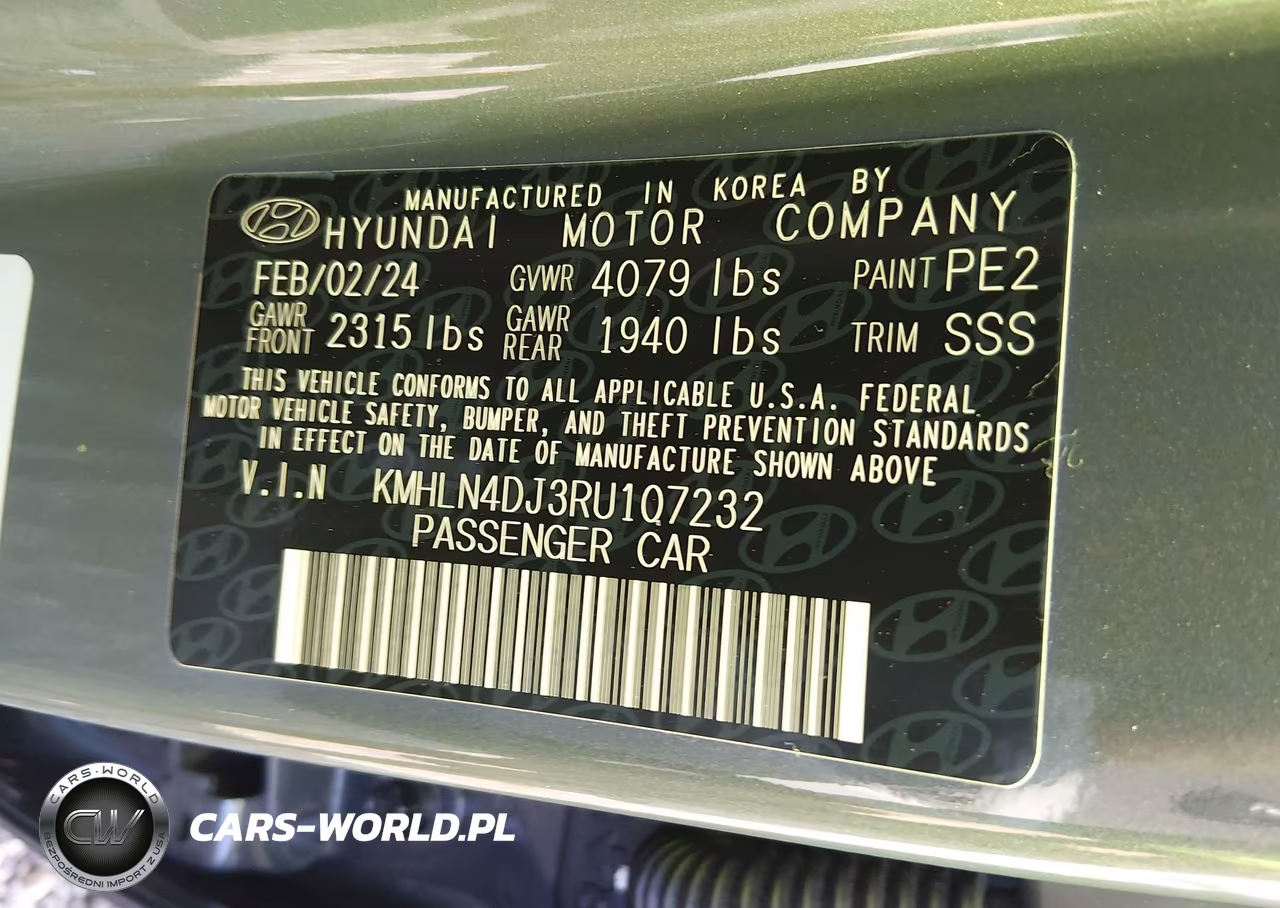 2024 Hyundai Elantra Hybrid Limited VIN:KMHLN4DJ3RU107232 - 9
