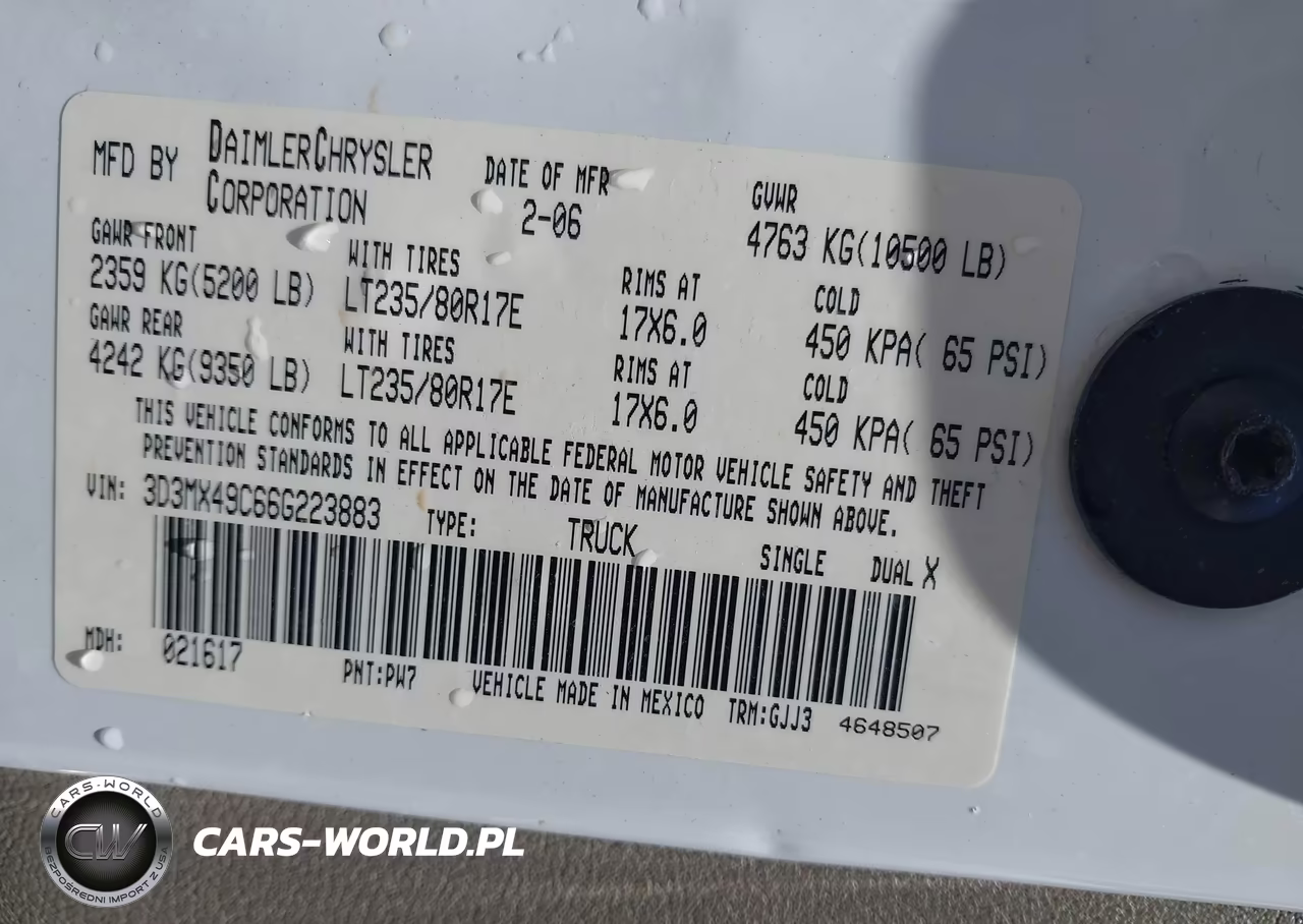 2006 Dodge Ram 3500 Laramie VIN:3D3MX49C66G223883 - 8
